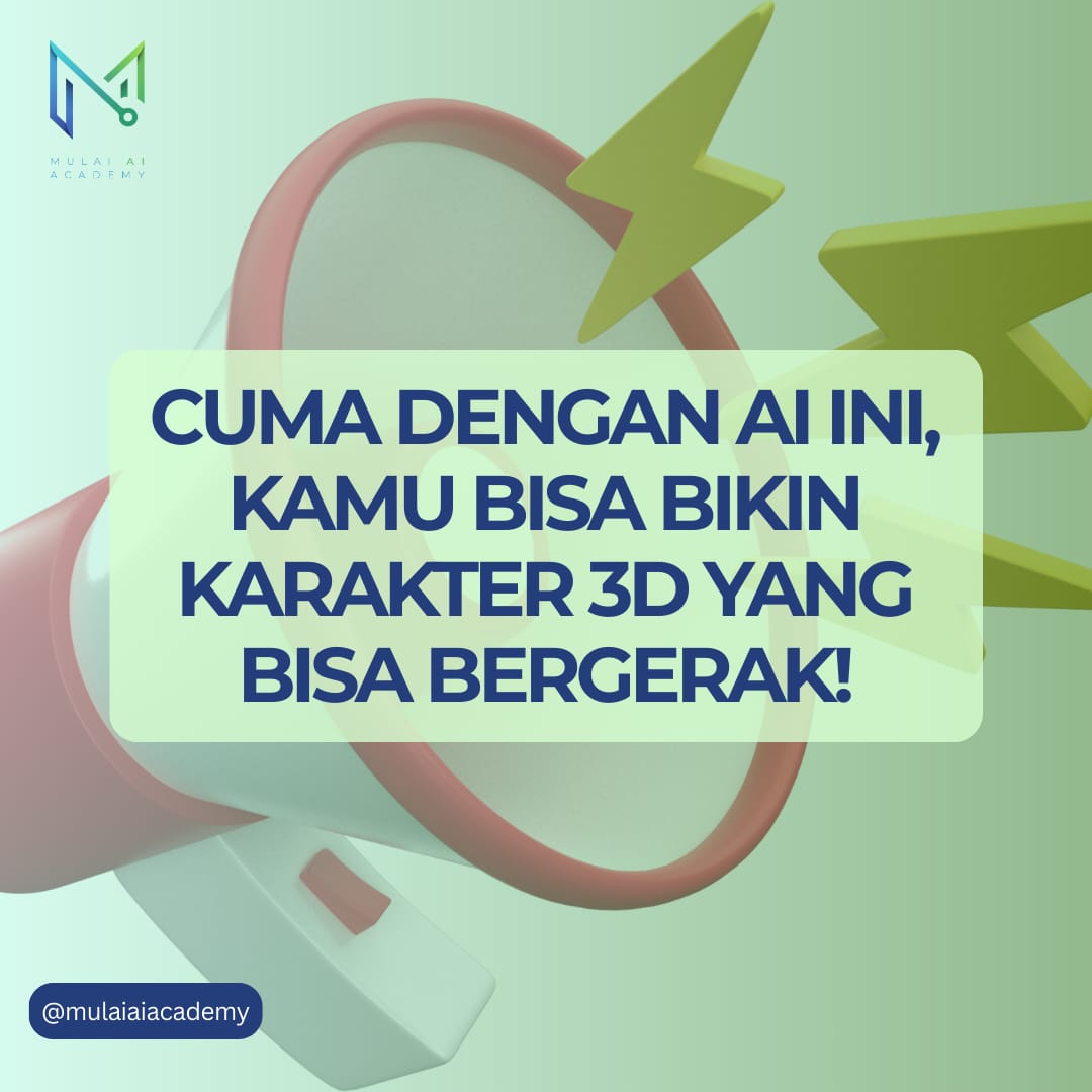 Bikin Karakter 3D Bergerak Cuma Pakai AI?!